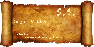 Seger Viktor névjegykártya